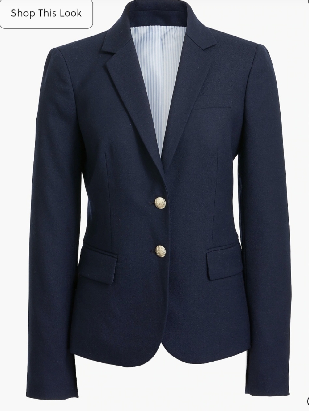 J. Crew Navy Blazer with Gold Buttons